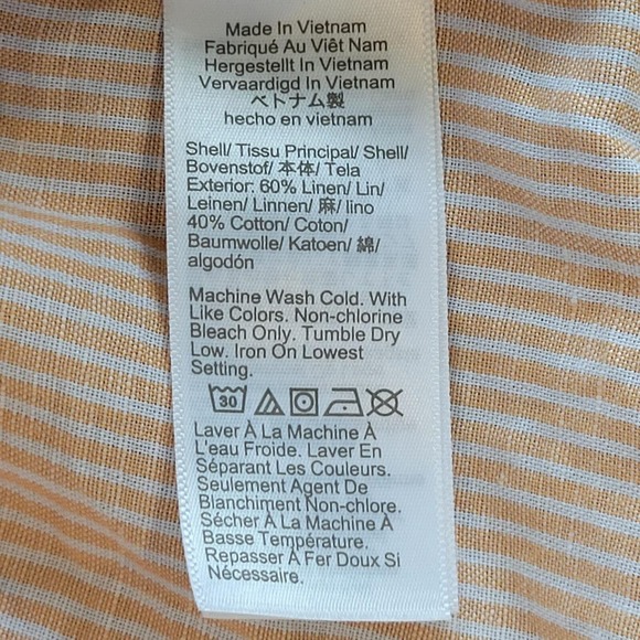 EUC J. Crew Peach Striped Tunic Top size XXL - Picture 8 of 8